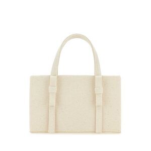 Kara Women Ivory Canvas Handbag